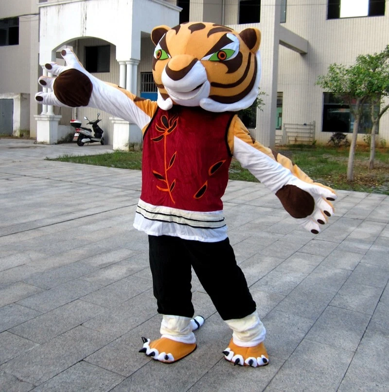 Disfraz de mascota de tigre de kung fu para adulto fiesta desfile Foto 3 de 3