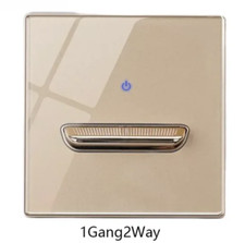 1,2,3,4 Gang Toggle Lightswitch Gold 2 Way Control Switch EU Standard Trendy 