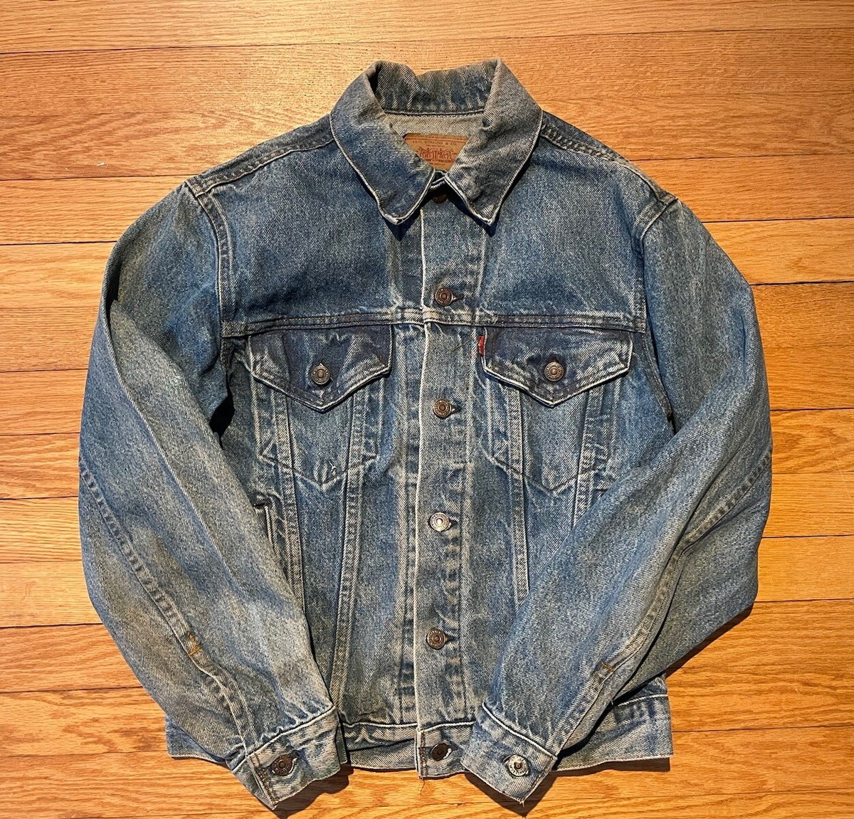 Vtg 90s Men's Levi Denim Trucker Jean Jacket Size 38 Made In USA