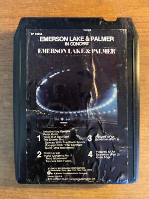 EMERSON LAKE & PALMER IN CONCERT RARE 8 TRACK TAPE TESTED LATE NITE BARGAIN!