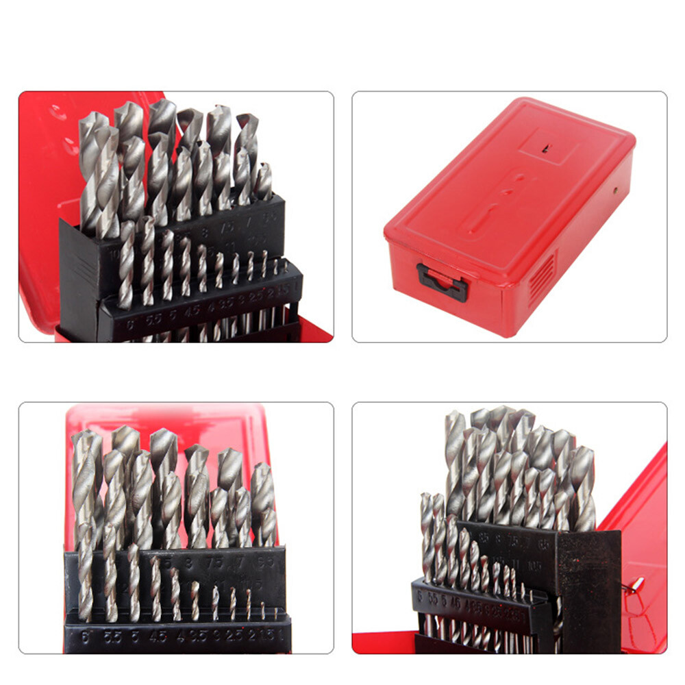 25Pcs Heavy Duty HSS Metal Drill Bit Set 1mm13mm High Speed Metric