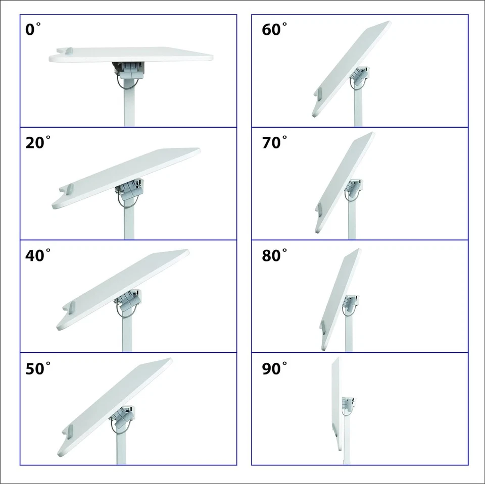 Регулируемая мобильная подставка для рабочей станции ноутбука настольная тележка - Изображение 3 из 4