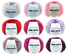 119€/kg Reine Merinowolle von LANA GATTO MAXI SOFT 100% Merino rot 90m / 50g