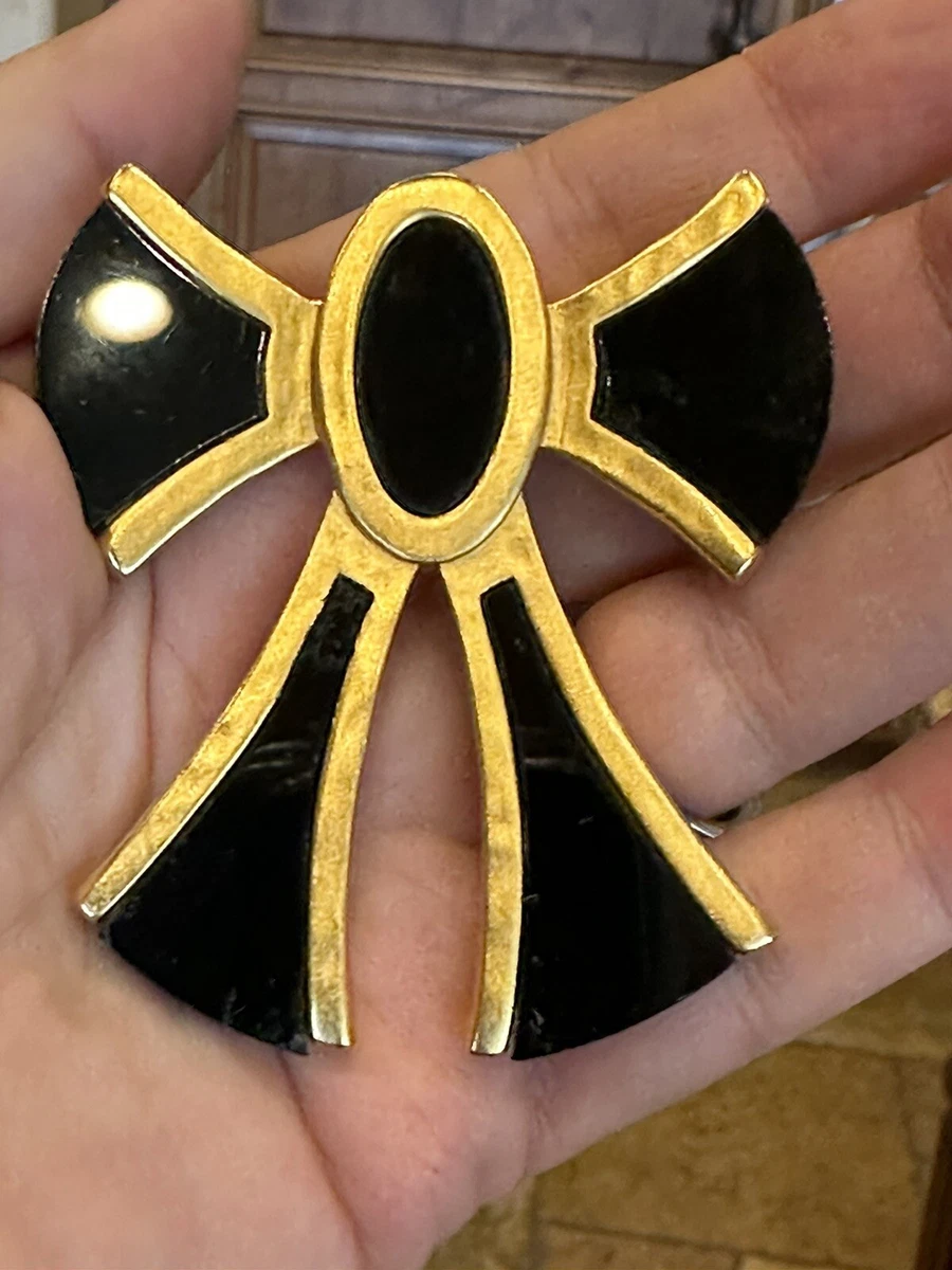 Vintage Large Karl Lagerfeld Resin Bow Brooch eBay