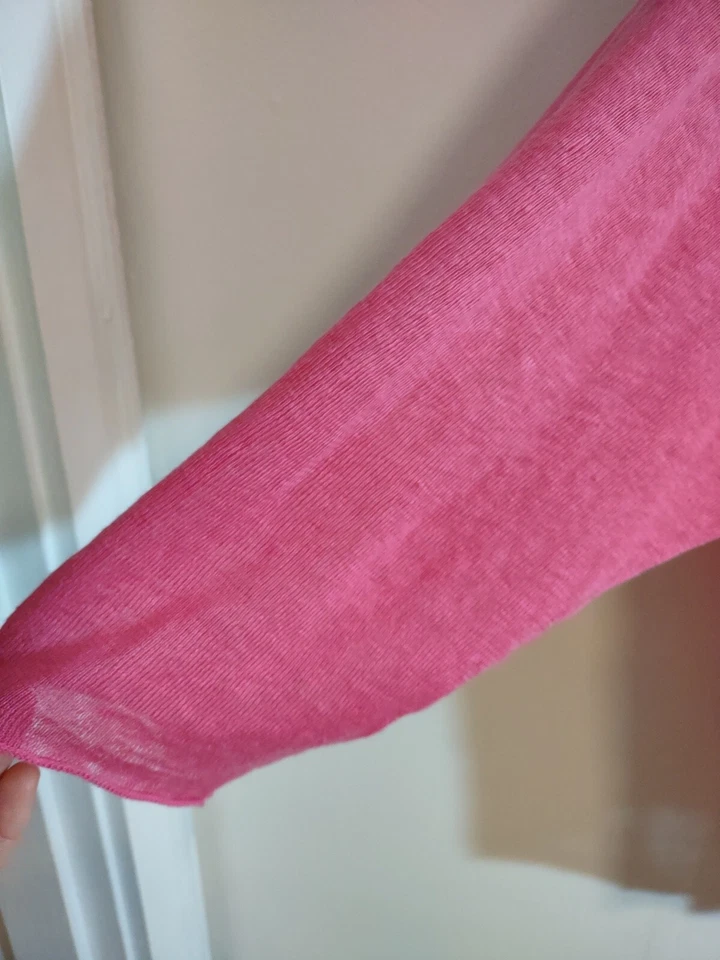 Camisa para mujer Acrobat M/L de lino rosa Lagenlook cuadrada transparente vintage Foto 2 de 4