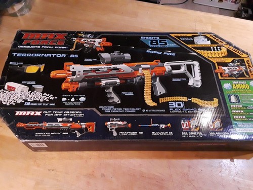 MAX FORCE SPLAT Blaster Lot, Terrornator-85, Shadow Hawk-100, Maximizer-60 Ammo - Picture 12 of 17