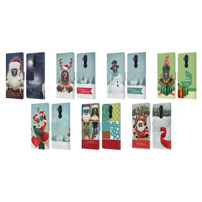 CUSTOM CUSTOMIZED PERSONALIZED CHRISTMAS LEATHER BOOK CASE FOR NOKIA PHONES