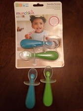 Munchkin Gentle Scoop Silicone Training Spoons baby infant toddler feeding set 4