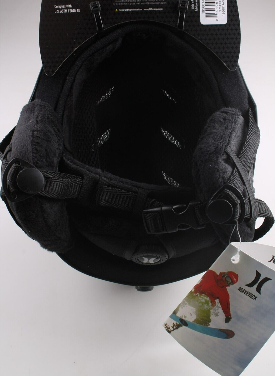 Hurley Maverick Youth Snow Snowboarding Winter Sport Helmet BLACK