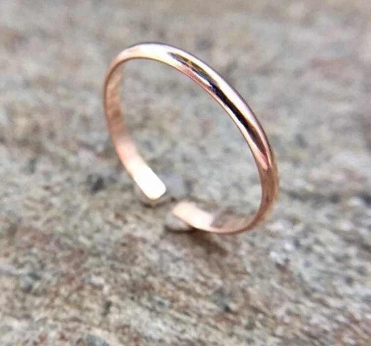 14k rose 2024 gold toe ring