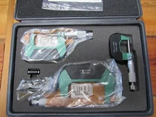 CEN-TECH OUTSIDE MICROMETERS SET 0-3" 0.001" ~ IN CASE & PLASTIC ~NEVER USED