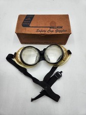 VTG Antique Willson Safety Cup Goggles Glasses w box - CC602