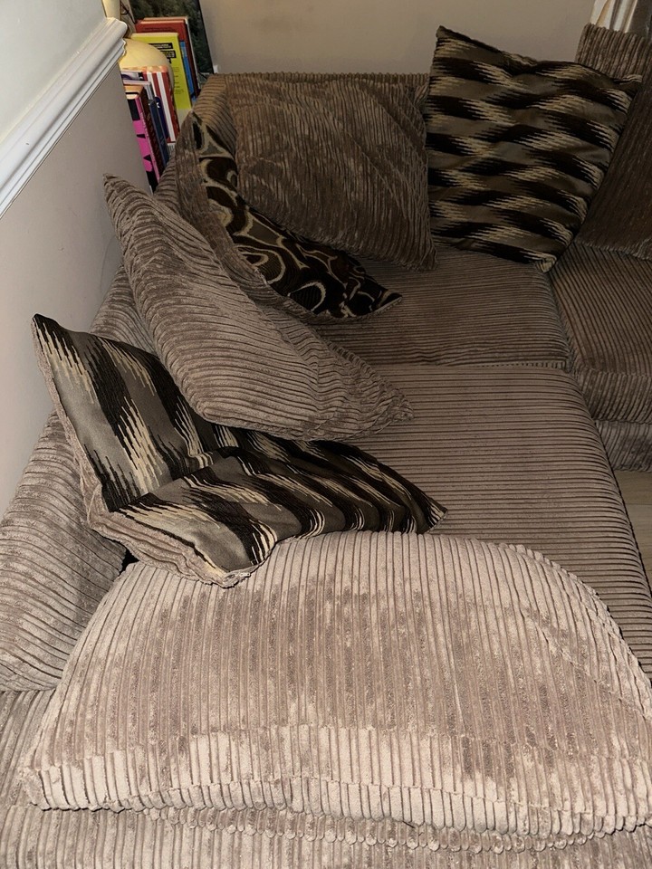 large fabric corner sofa used eBay