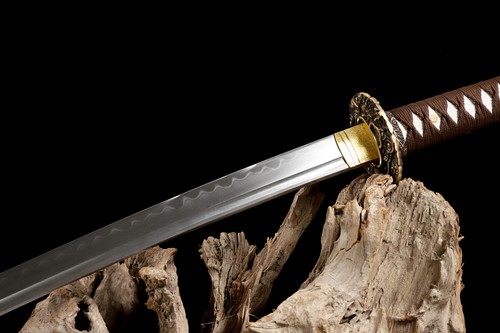 Polished Katana Samurai Sword Clay Tempered T10 Steel Real Hamon Razor Sharp - Picture 11 of 11