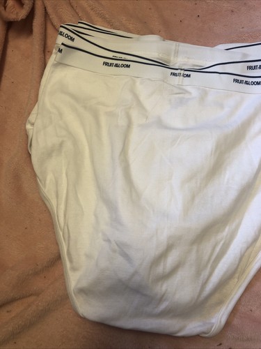 6 paia slip intimo Hanes uomo taglia 2XL bianco senza etichette bianco 100% cotone - Foto 6 di 7