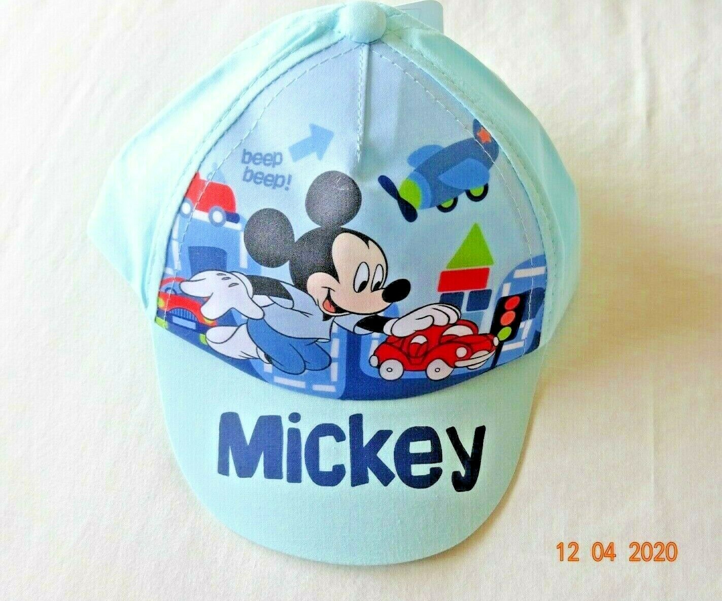 Official Boys Baseball Cap MICKEY MOUSE Blue Red White Summer Hat 48 50