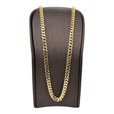 9ct 9k Yellow Gold Curb Cuban Link Chain Necklace 25.97 Grams 55.5cm. Brand New
