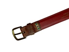 Colors By Alexander Julian Size 36 Brown Leather Belt 1990  s Vintage Boho Men