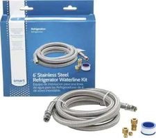 Smart Choice 6 Feet Stainless Steel Refrigerator Waterline Kit