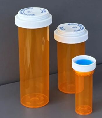Amber Prescription Vials w/Reversible child resistant Caps *Lowest Price EVER*