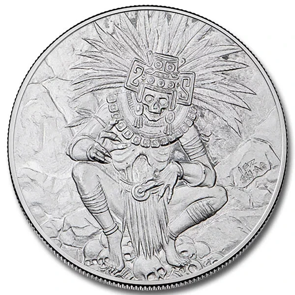 Ebay Live 25.19  Aztec God of Death Mictlantecutli 1 oz .999 Silver Round