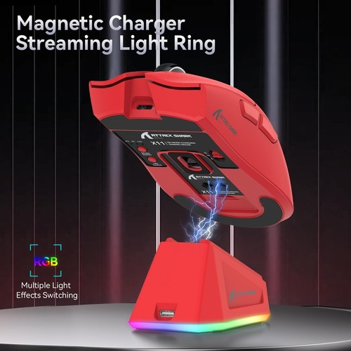 ATTACK SHARK X11 Tri-Mode Wireless Gaming Mouse with RGB Charging Dock, 22000DPI - Picture 46 of 48