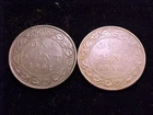 1901 and 1910 Canada Large Cents. I grade them Fine. A (2) Two Coin Lot.