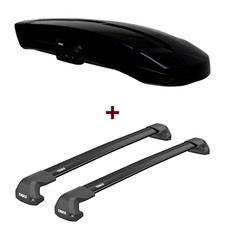 Dachbox Thule Vector L + Dachträger Thule für Mercedes CLA Kombi X118 Querträger