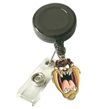 Taz Tazmanian Devil Tasmanian Retractable Reel Lanyard Looney Tunes Warner Bros
