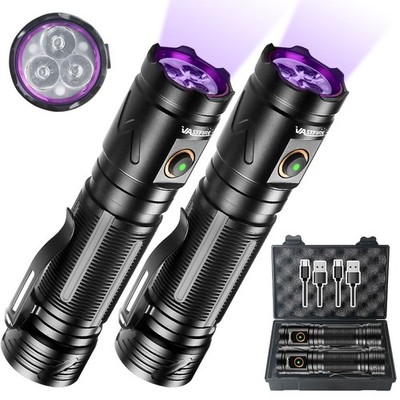 2X 395nm UV Lampe LED Taschenlampe Scorpion Bernstein Schwarzlicht 20W