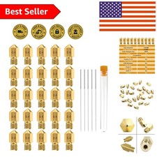 25pcs Precision 0.4mm MK8 Brass Nozzles Set for Ender 3  Creality 3D Printers