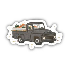 Pumpkins and Squash Truck Fall Vinyl Sticker