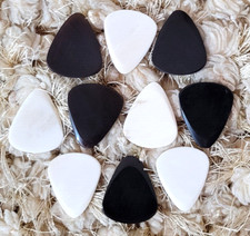 10 Exotic Bone Buffalo Horn Guitar Picks Plectrums - Handcrafted Ukulele Pick