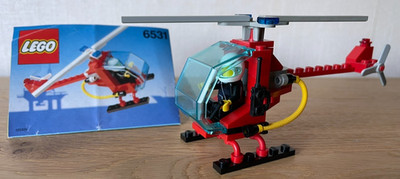 LEGO  System 6531 Flame Chaser Lösch-Hubschrauber 1991 Komplett  + Bauanleitung