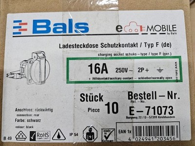 BALS E-71073 eMobile Ladebuchsen (10 Stück) NEU