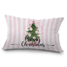 Coquette Pink Chinoiserie Christmas Pillow Covers Christmas Pillow Covers-2