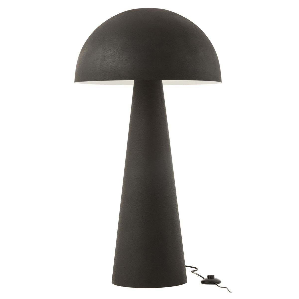 Lampadaire design champignon 95cm en métal noir mat de haute qualité