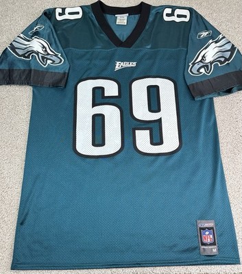 Vintage Jon Runyan #69 Philadelphia Eagles Green Reebok NFL Jersey