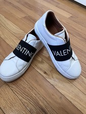 Valentino White Logo Sneakers Made In Italy Size 38 Made In Italy