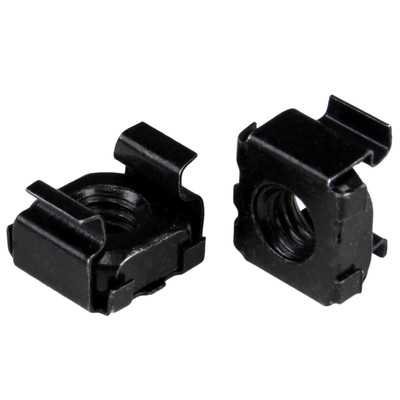 StarTech.com M6 Cage Nuts - 50 Pack, Black - M6 Mounting Cage Nuts for Server Ra