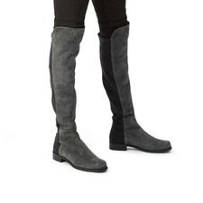 Stuart Weitzman Grey Suede 5050 Knee Boots