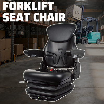 #ad NEW Tractor Forklift Seat Suspension Adjustable Backrest Armrest Safety Belt $152.15