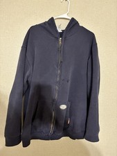 Rasco FR Jacket Mens Size XL Navy Flame Resistant Zip Hoodie Sweatshirt Workwear