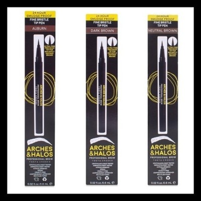 Arches and Halos Fine Bristle Tip Pen - Eyebrow Pencils, Buildable, Choose Color