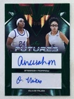 Aneesah Morrow Olivia Miles 2024 Leaf Futures Double Down Green Auto /8 #DD-1