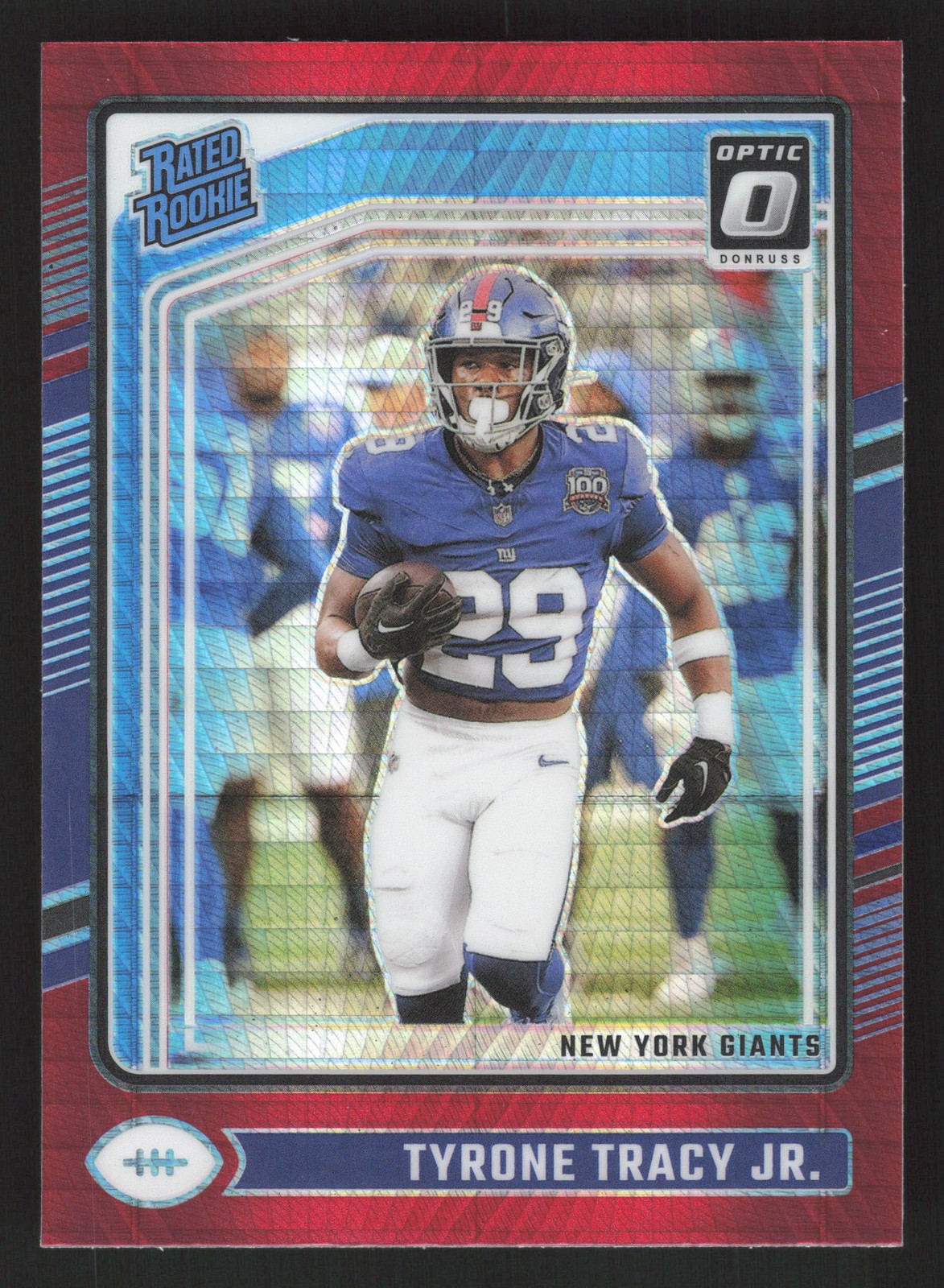 Tyrone Tracy Jr. 259 Red Hyper Football 2024 Donruss Optic New York Giants