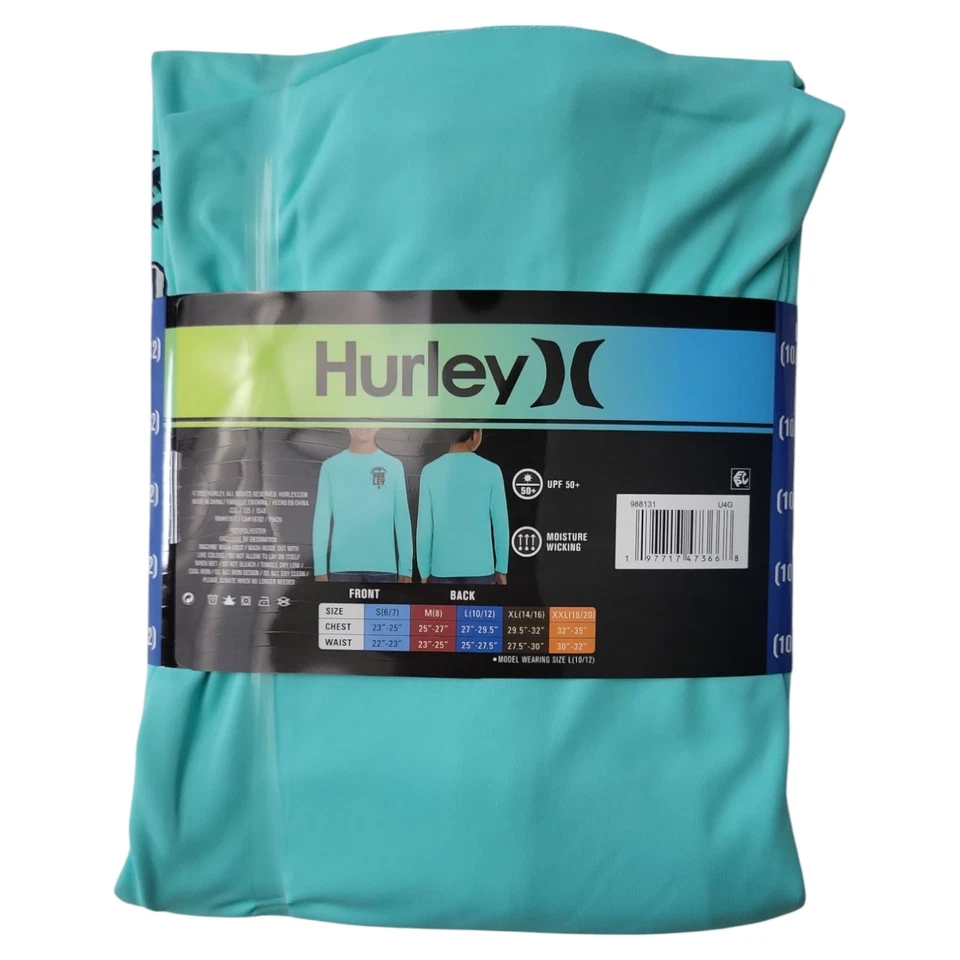 Camiseta UV Hurley masculina manga longa absorção de umidade - Imagem 2 de 3