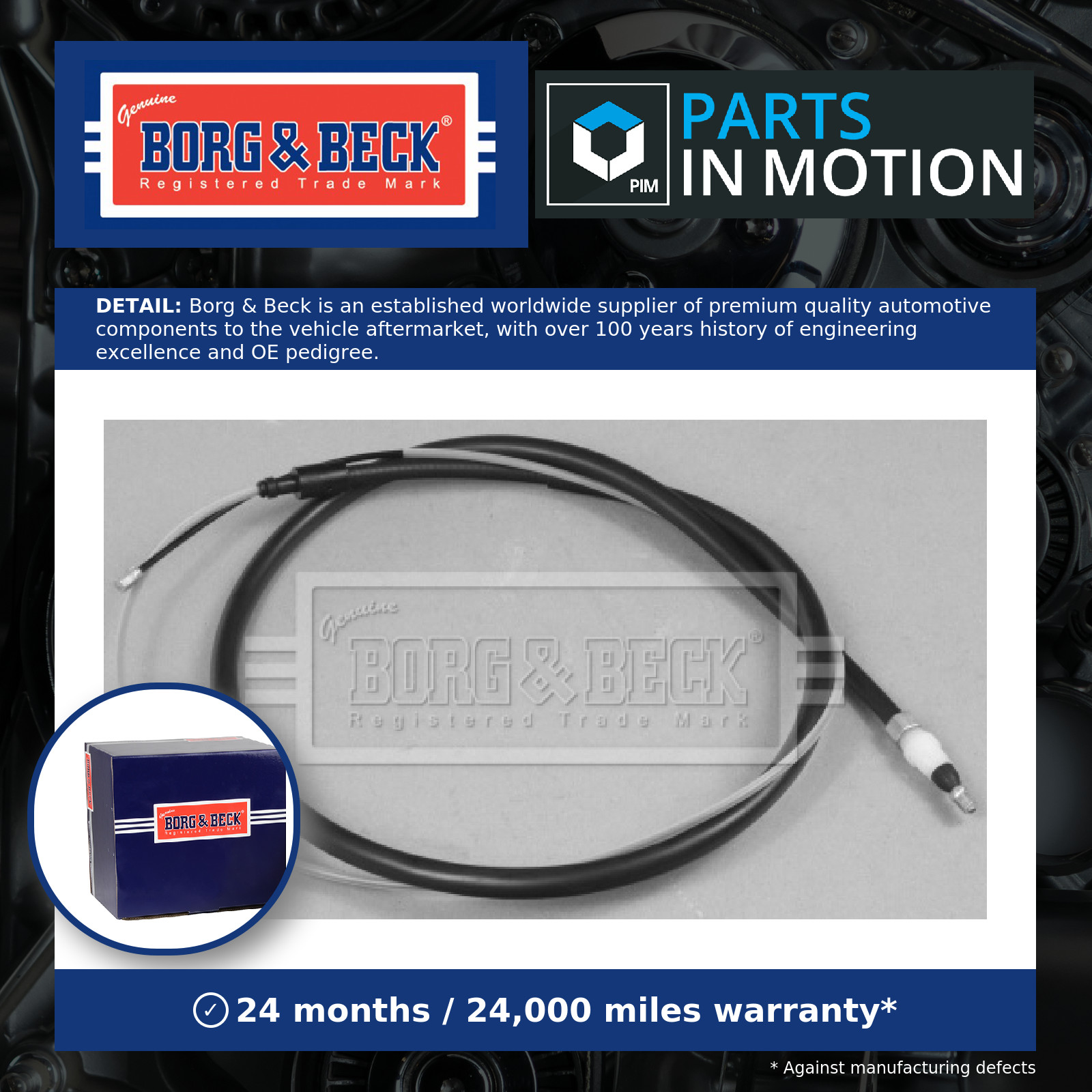 Handbrake Cable fits CITROEN BERLINGO MULTISPACE B9 1.6D Rear 2008 on Hand Brake