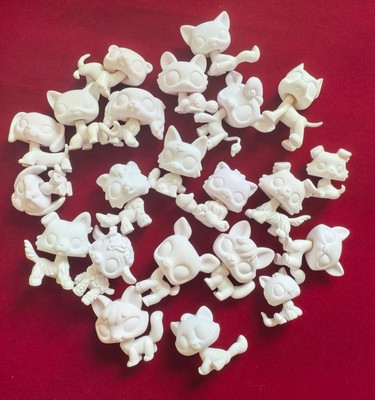 【YOU PICK】Costom White Base Blank Mold Cat Dog Kid DIY Paint Play Toy Playset