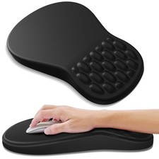 YIWEI Ergonomic Mouse Pad with Wrist Support - Gel 11L x 7.9W inches, Black